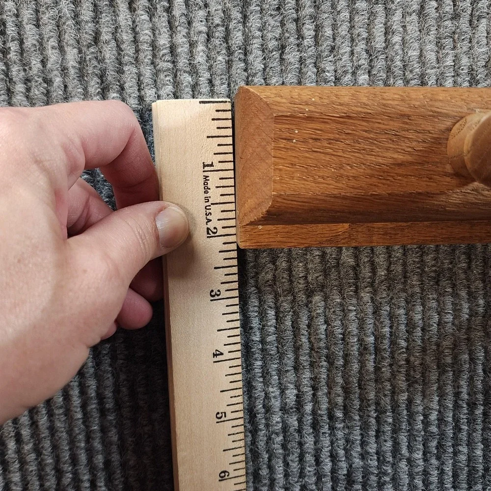 Vintage Solid Oak Quilt Hanger 18